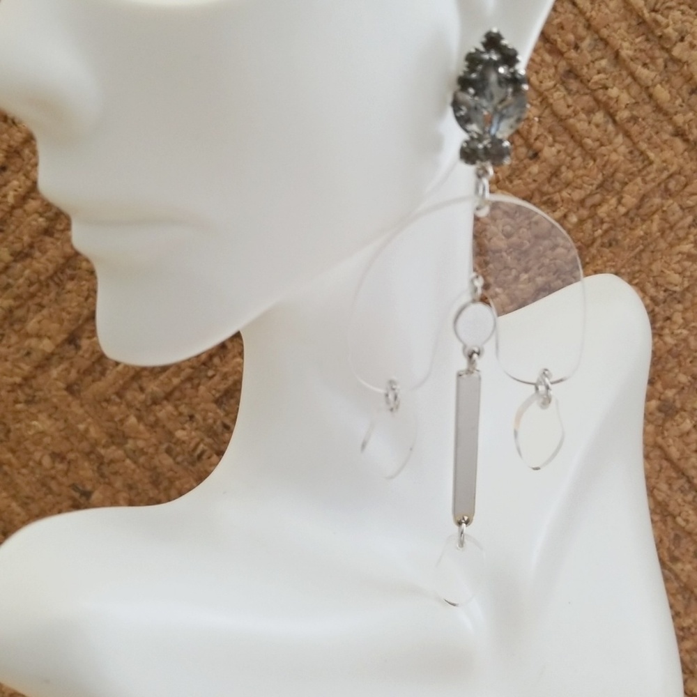 Free People Lucite Crystal Earrings - Picture 3 of 6